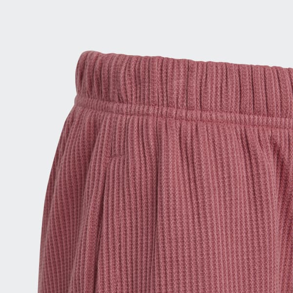 ruzová Lounge Waffle Knit Loose Shorts