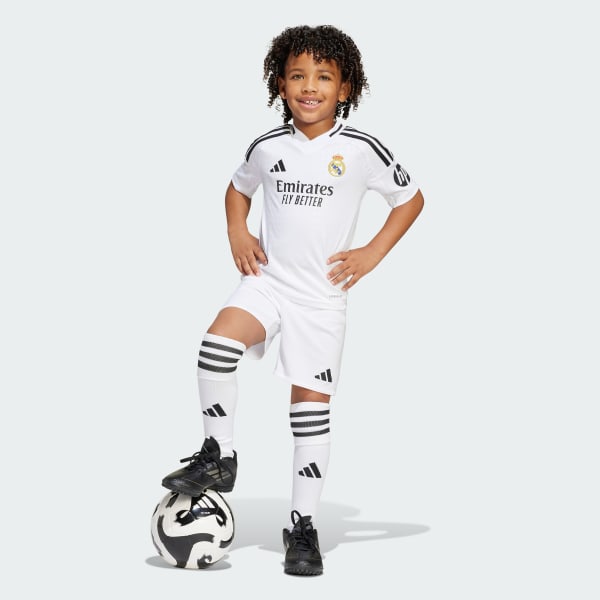 Wit Real Madrid 24/25 Mini-Thuistenue Kids
