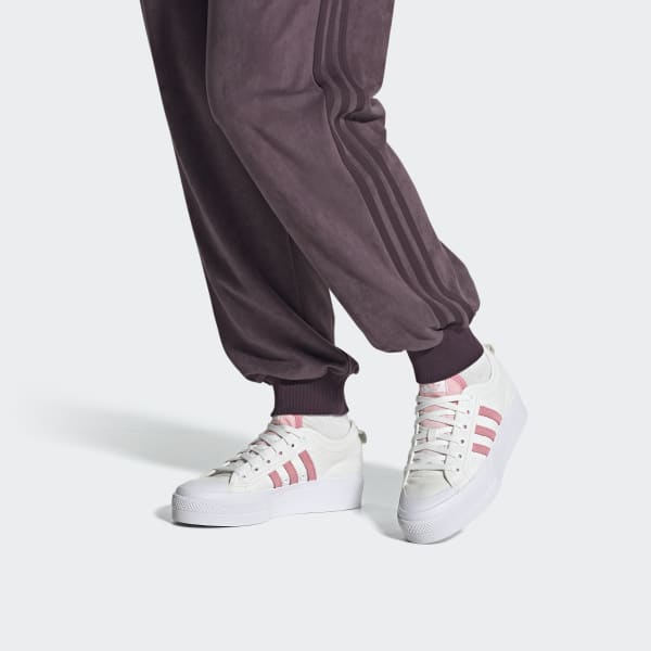 Weiss Nizza Platform Schuh