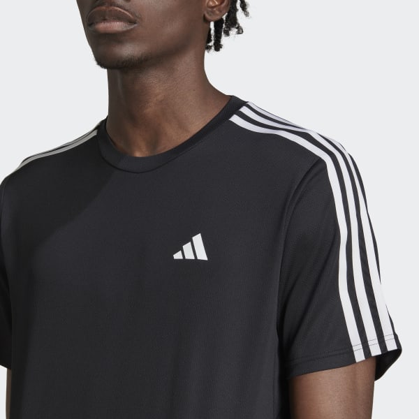adidas Train Essentials 3 Stripes Training T Shirt Black