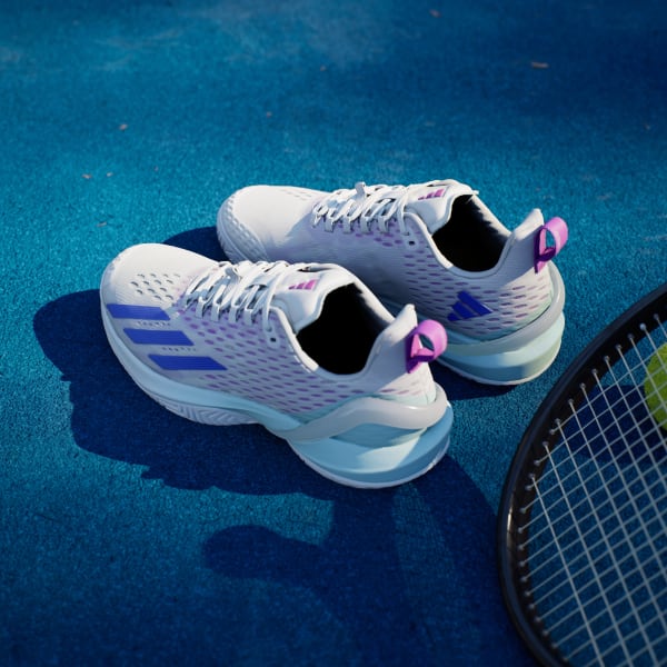 Adidas women's adizero attack tennis shoes  white/silver clearance