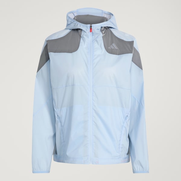 Azul Chamarra de Running Adizero Ekiden