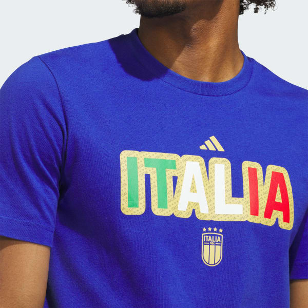 adidas FIFA World Cup™ 26 Italy Home Graphic Tee - Blue | Free