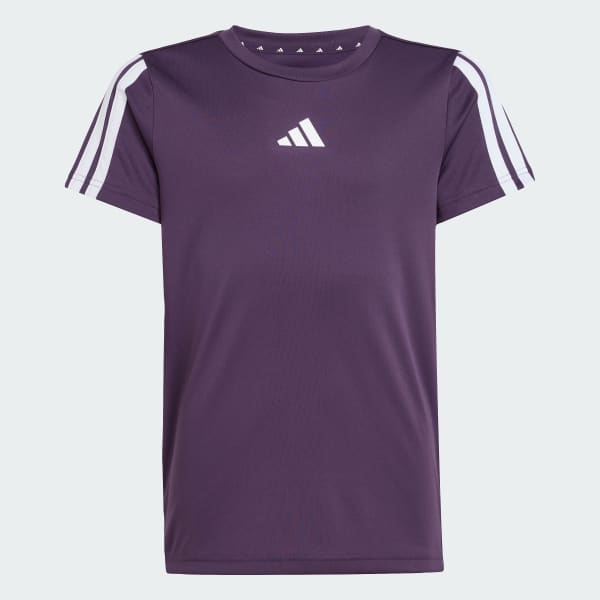 สีม่วง เสื้อยืด Training Essentials 3-Stripes สำหรับเด็ก