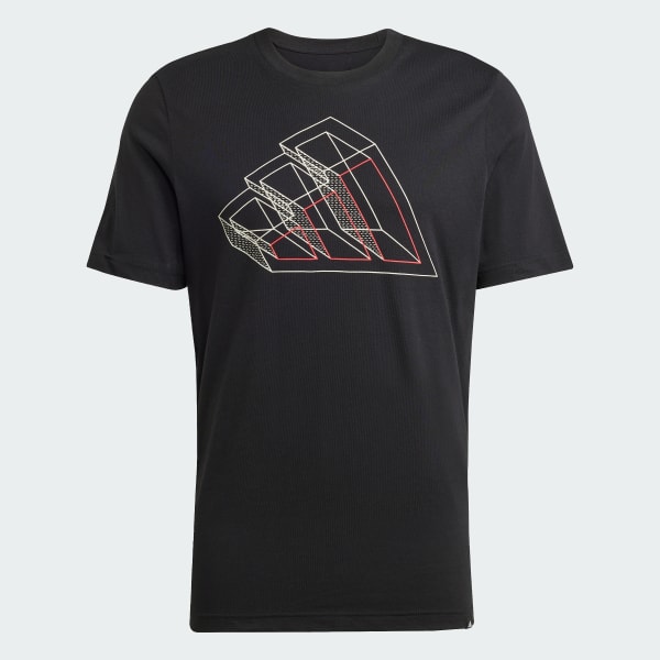 Preto Camiseta Tech Outline Graphic