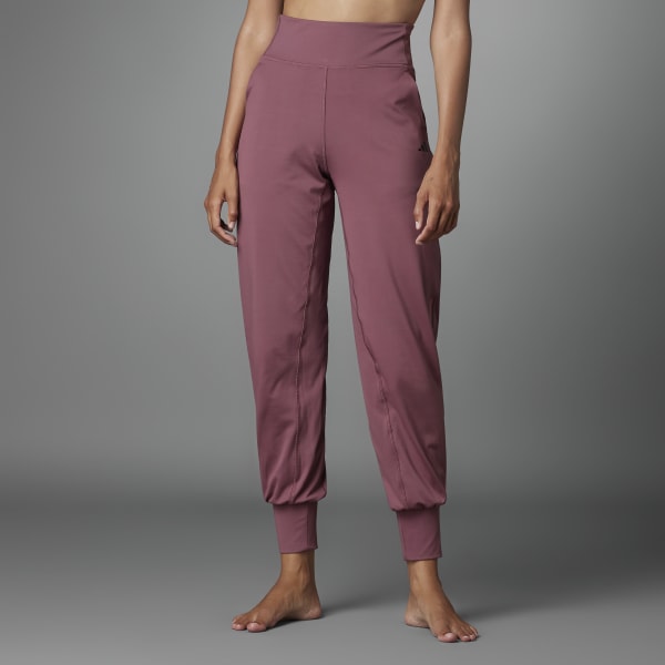 adidas Authentic Balance Yoga Pants - Burgundy, Women's Yoga