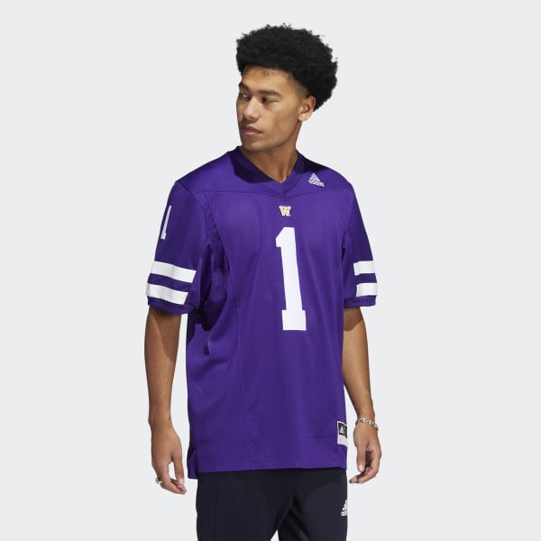Men's adidas #22 Purple Washington Huskies Button-Up Baseball Jersey