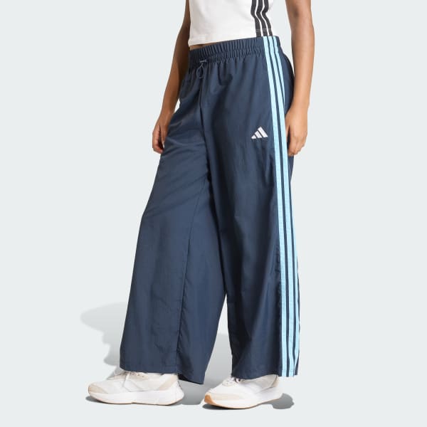 Azul Pants Parachute Essentials Tejidos 3 Franjas