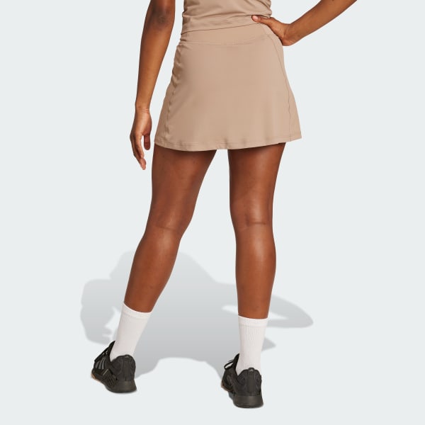 Marrom Shorts-Saia Optime Com Shorts Biker Integrado