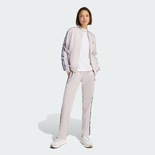 Lilla 3-STRIPES LEOPARD PRINT TRÆNINGSDRAGT