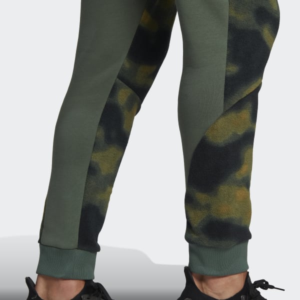 Grun Polar Fleece Nature Print Hose TA189