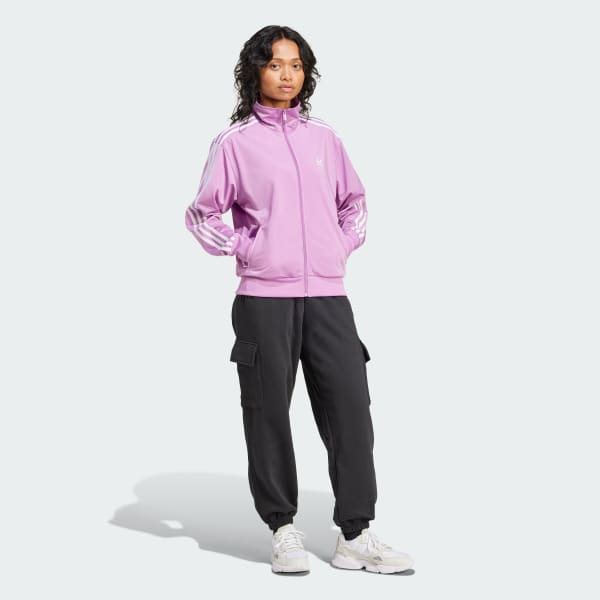 Purple adidas firebird track top on sale