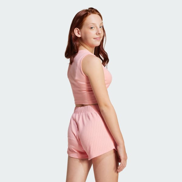 Roze Ribbed Tanktop Kids