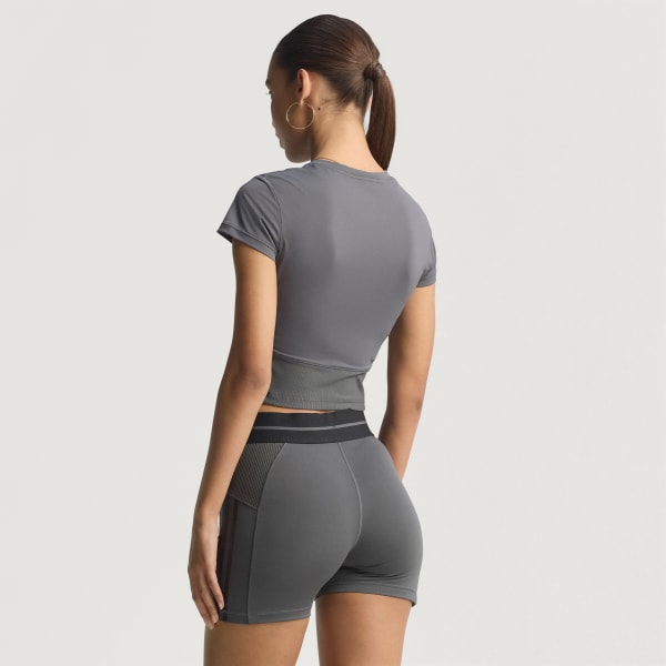 Grey Hyperglam Rib Baby T-Shirt