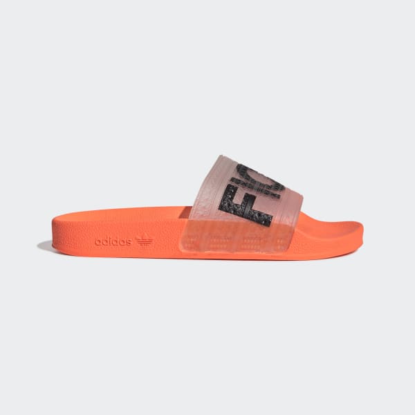 Women's Fiorucci adilette Orange and Gold Slides | adidas US