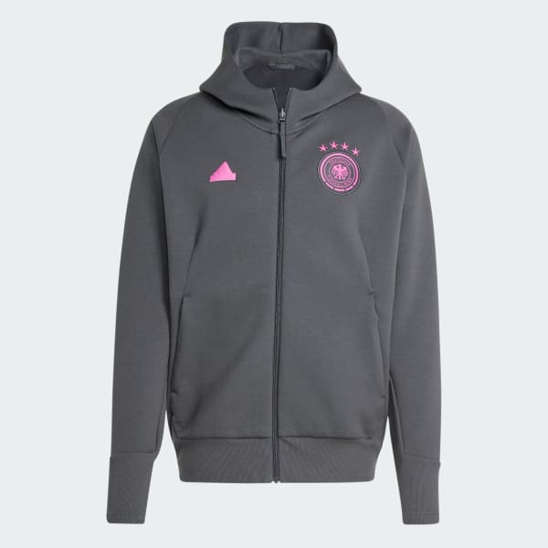 Felpa con cappuccio Travel Full Zip Germany Grigio adidas adidas Italia
