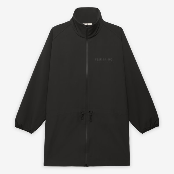 Black FEAR OF GOD ATHLETICS BRUSHBACK WOVEN STORM JACKET