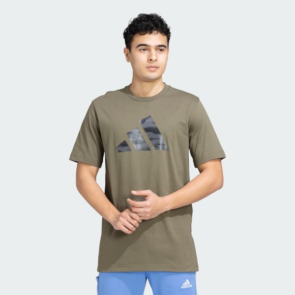 Green M C CAMO LOGO T
