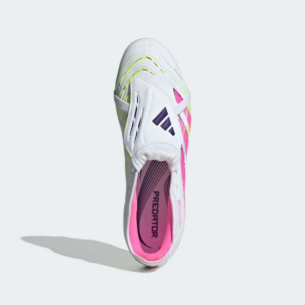 White Predator Pro Fold-Over Tongue Firm Ground Boots