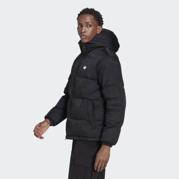 cierna Bunda adidas Rekive Down Regen Hooded Puffer NQ364