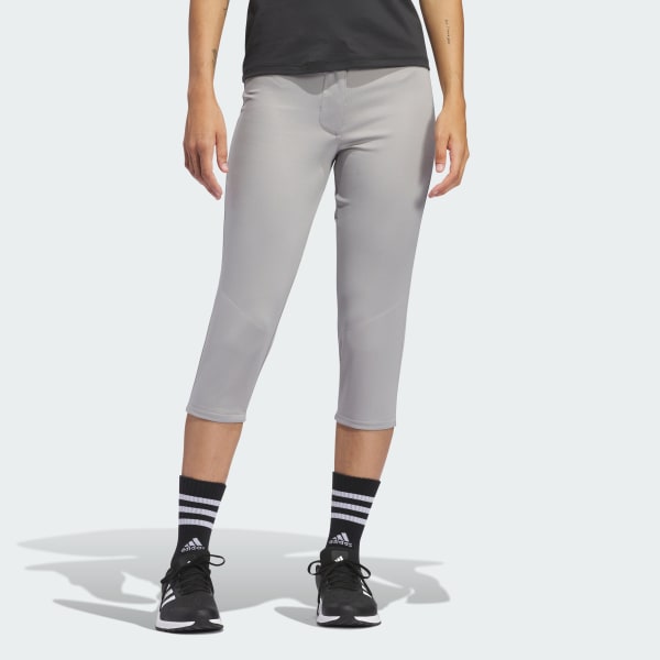 adidas Softball Knee Length Pant - Grey, Women's Softball