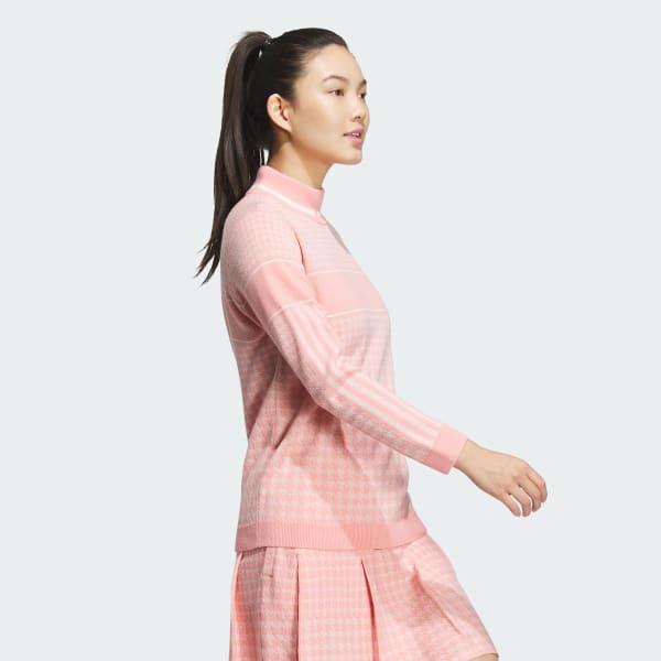 Pink 프라임니트 자카드 롱 슬리브 풀오버 스웨터