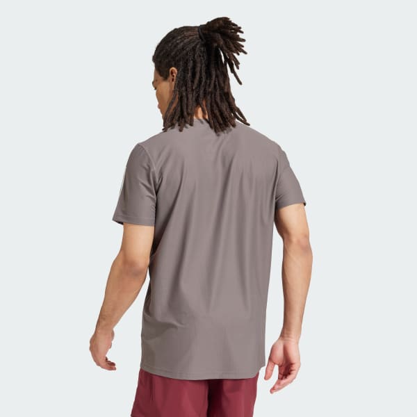 adidas Own the Run Tee - Brown | Free Shipping with adiClub