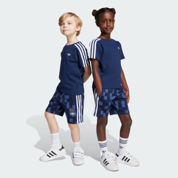 modrá Sada dětských triček adidas Originals X Minecraft