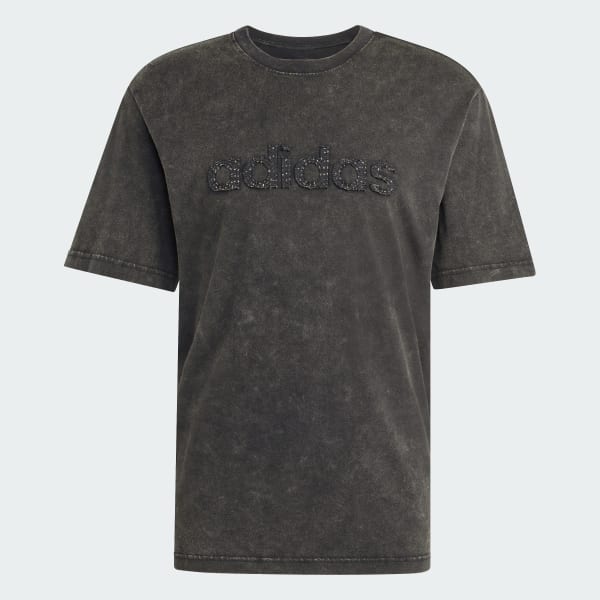 Svart WASHED T-skjorte