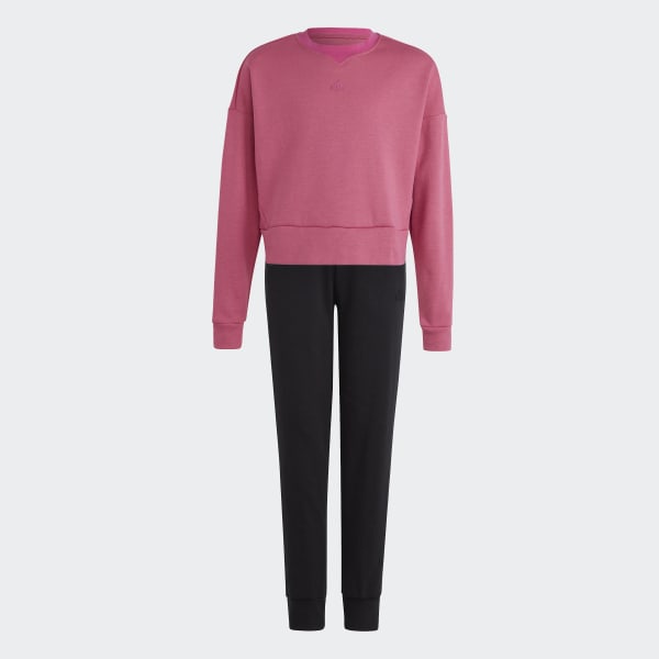 Adidas black and pink tracksuit top top