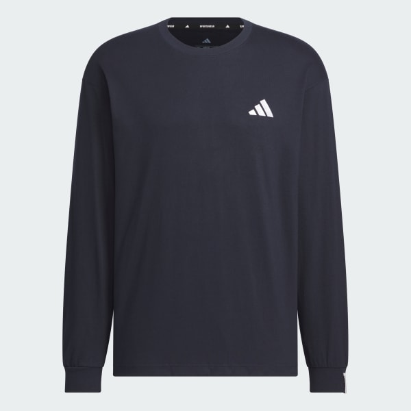ブルー エッセンシャルズ プラス ルーズフィット スモールロゴ 長袖Tシャツ