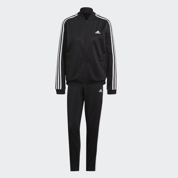 ブラック エッセンシャルズ 3ストライプス トラックスーツ / Essentials 3-Stripes Track Suit
