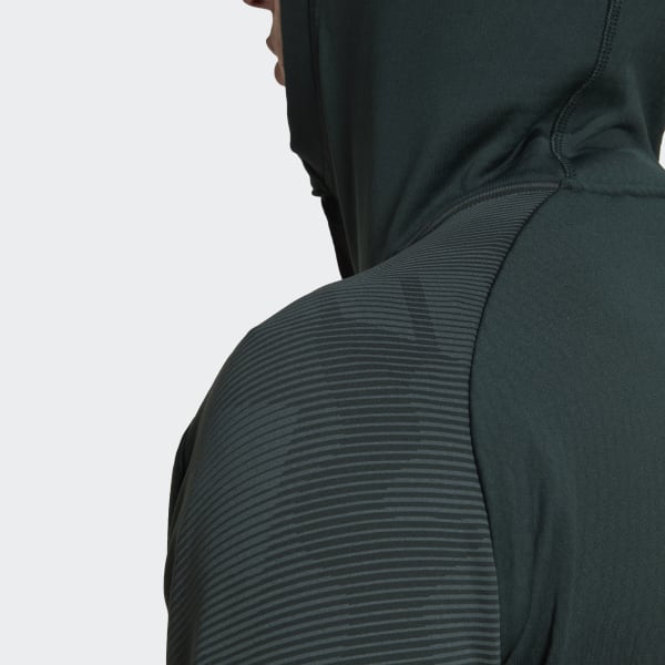 Πράσινο Terrex Tech Flooce Hooded Hiking Fleece Jacket
