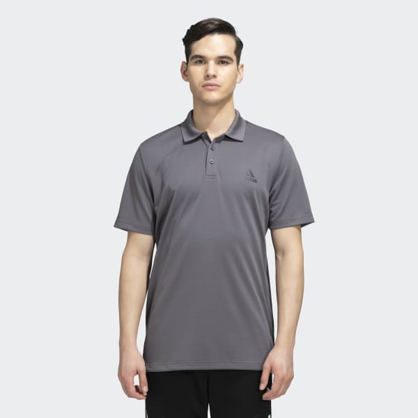 Grey adidas polo shirt deals