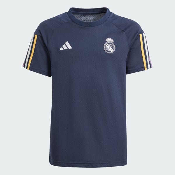 adidas Real Madrid Tiro 23 Cotton T Shirt Kids Blue adidas Ireland