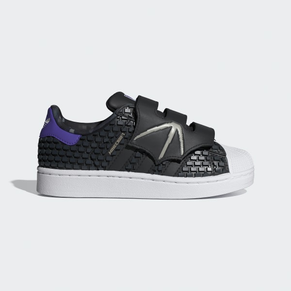 Siyah ADIDAS MINECRAFT SUPERSTAR II COMFORT CLOSURE AYAKKABI