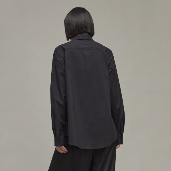 Czerń Y-3 Classic Chest Logo Button-Down Shirt