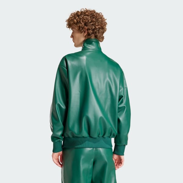 Verde Jaqueta Folgada Tecido Sintético Firebird Adicolor Três Listras