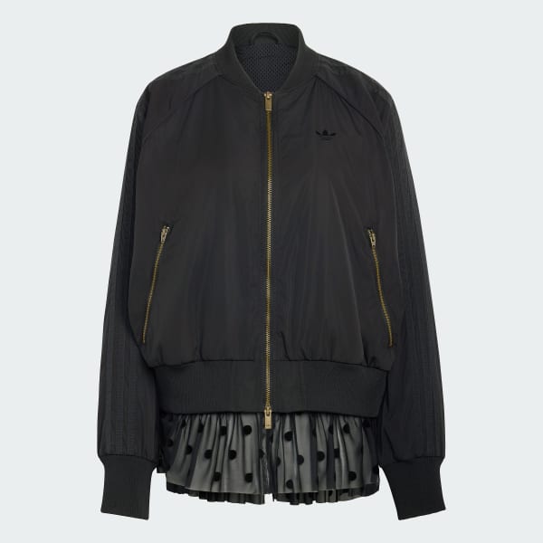 Black Layered Bomber Jacket