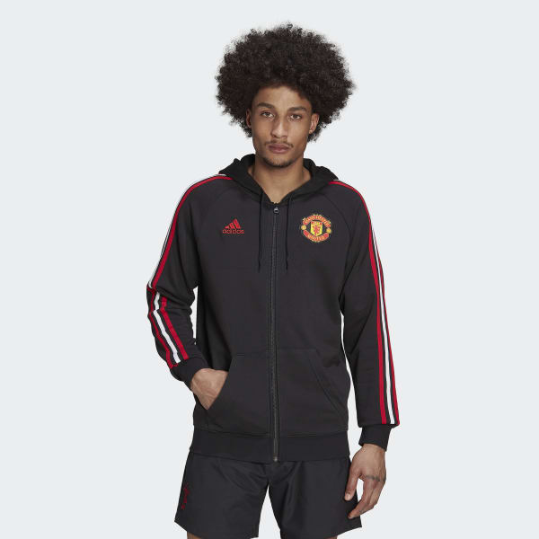 Preto Casaco com Capuz 3-Stripes do Manchester United