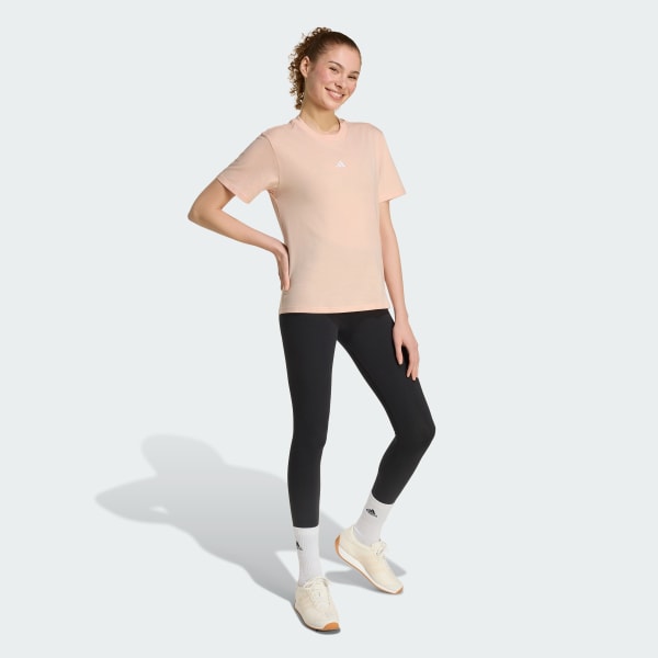 Rose T-shirt coton petit logo Essentials