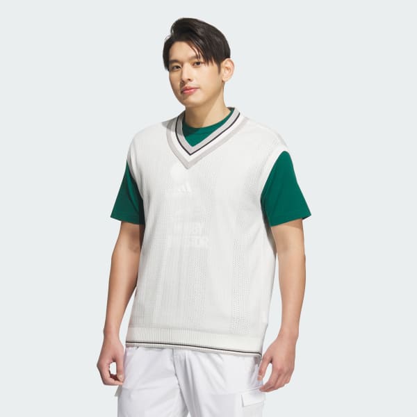 ホワイト 【ゴルフ】ビヨンド ザ コース ルーズフィット ニットベスト