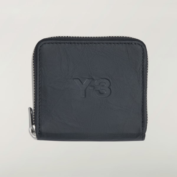 Noir Portefeuille cuir effet froissé Y-3