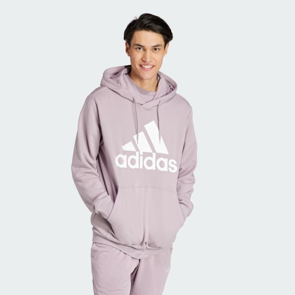 Morado Buzo con Capucha Essentials Logo Lineal Felpa