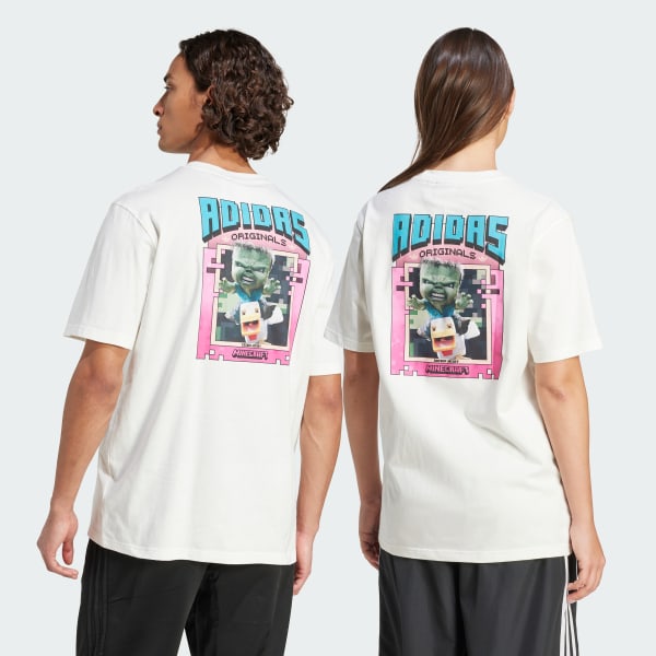 bílá Tričko adidas Originals x Minecraft Graphic