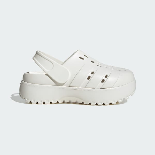 White 아딜렛 플랫폼 클로그