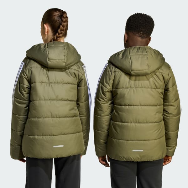 Gron Essentials 3-Stripes Vadderad jacka för barn