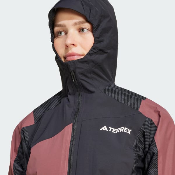 adidas TERREX Xperior Hybrid RAIN.RDY Jacket - Burgundy