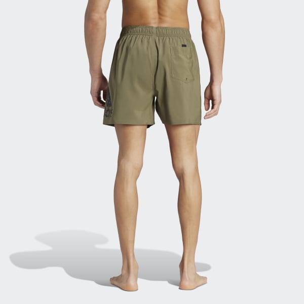 Green Big Logo CLX Short-Length Swim Shorts