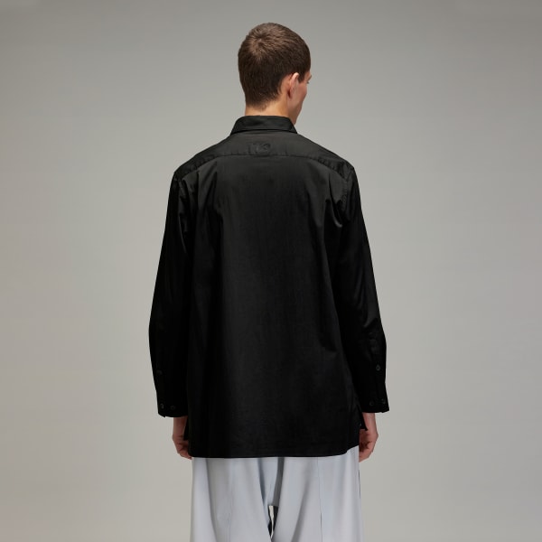 Negro Camisa Y-3 Shirt Bolsillos Plegados
